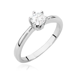 Pierścionek W0563 Diament 0,40ct białe złoto