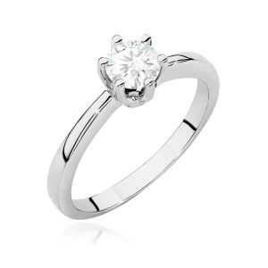 Pierścionek W0563 Diament 0,50ct białe złoto