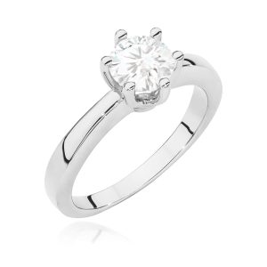 Pierścionek W0563 Diament Laboratoryjny 0,70ct białe złoto