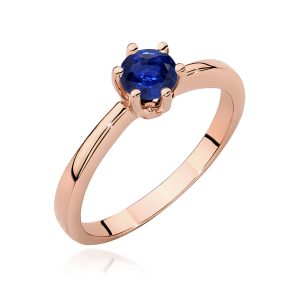Pierścionek W0563 szafir 0,50ct różowe złoto