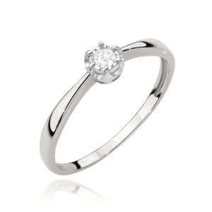 Pierścionek W0567 Diament 0,06ct białe złoto