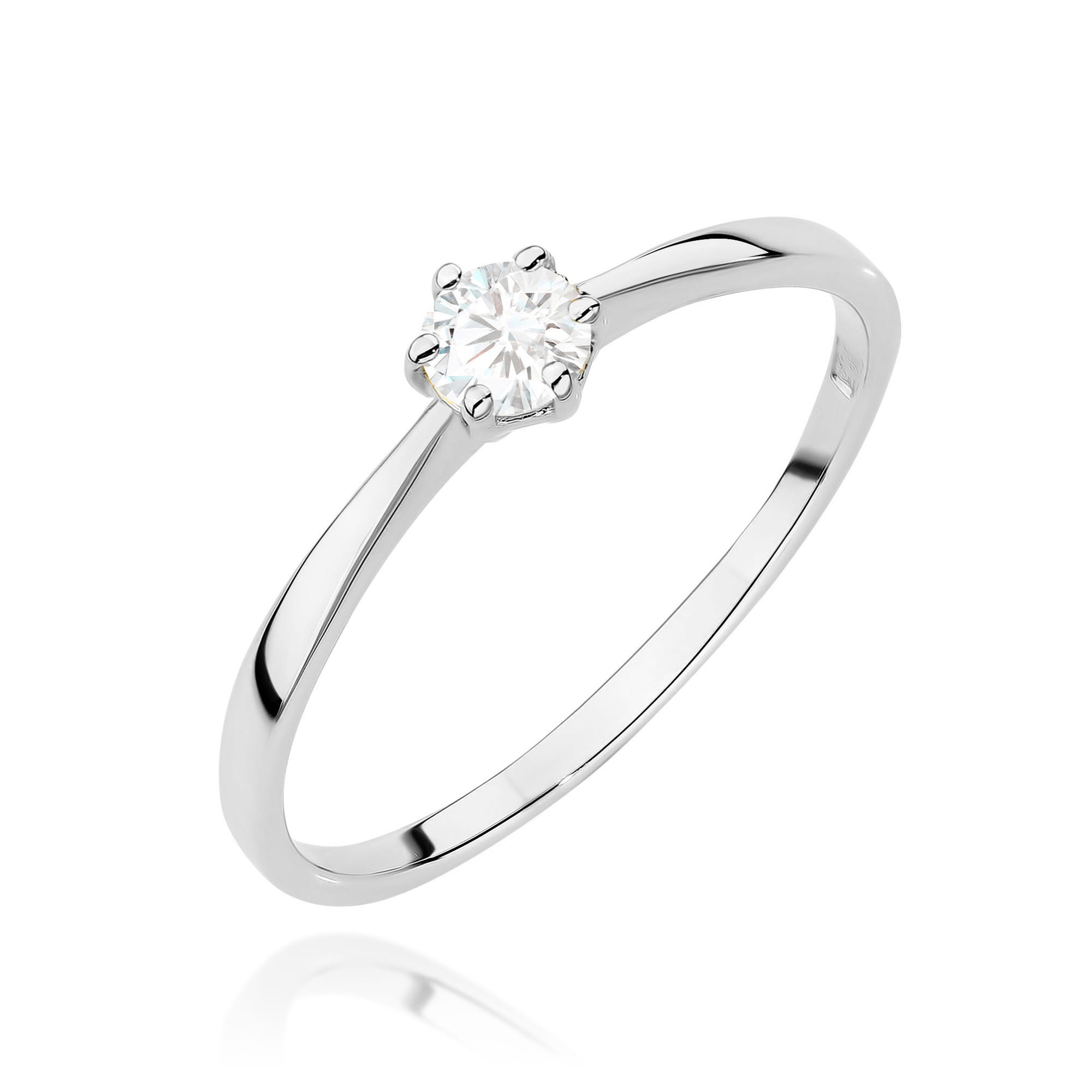 Pierścionek W0579 Diament 0,20ct białe złoto