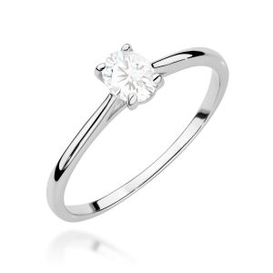 Pierścionek W0581 Diament 0,30ct biale złoto