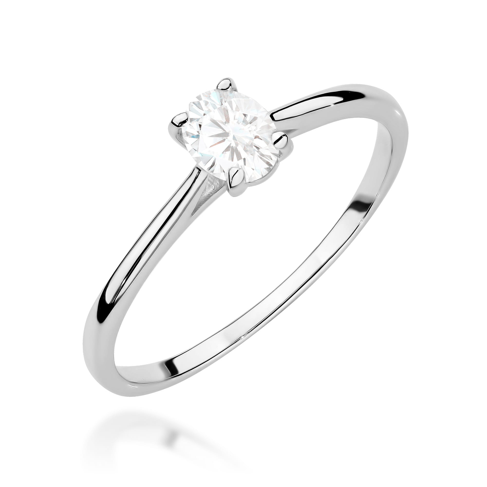 Pierścionek W0581 Diament Laboratoryjny 0,30ct białe złoto