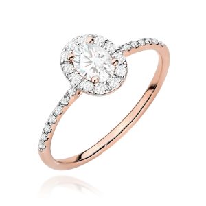 Pierścionek W0584 0,30ct różowe złoto