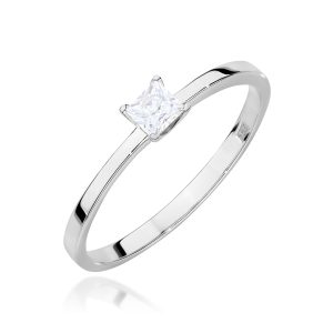 Pierścionek W0586 Diament 0,15ct białe złoto