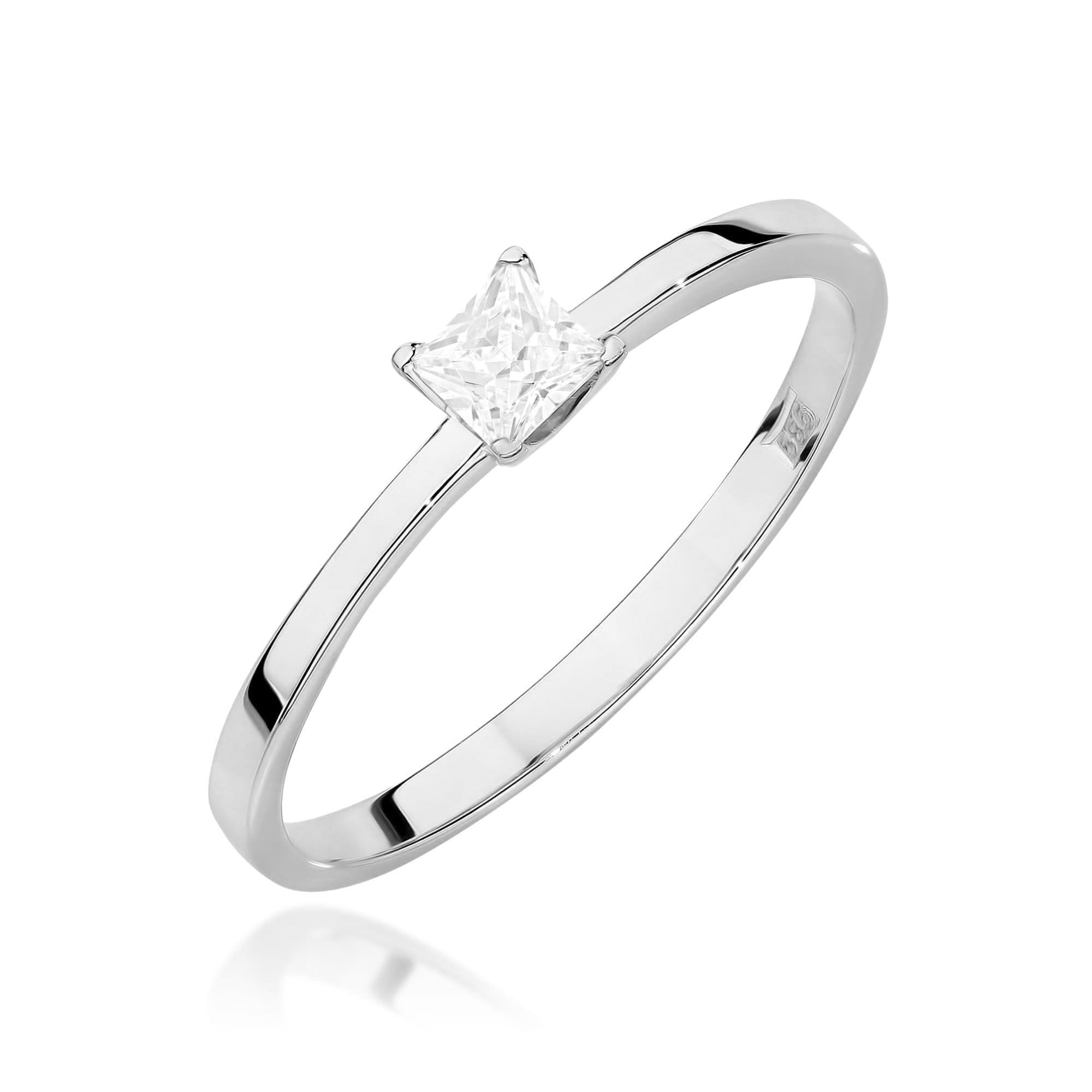 Pierścionek W0586 Diament Laboratoryjny 0,15ct białe złoto