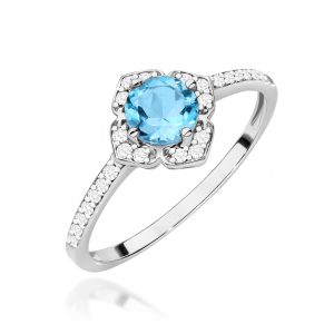 Pierścionek W0603 Topaz Swiss 0,50ct białe złoto