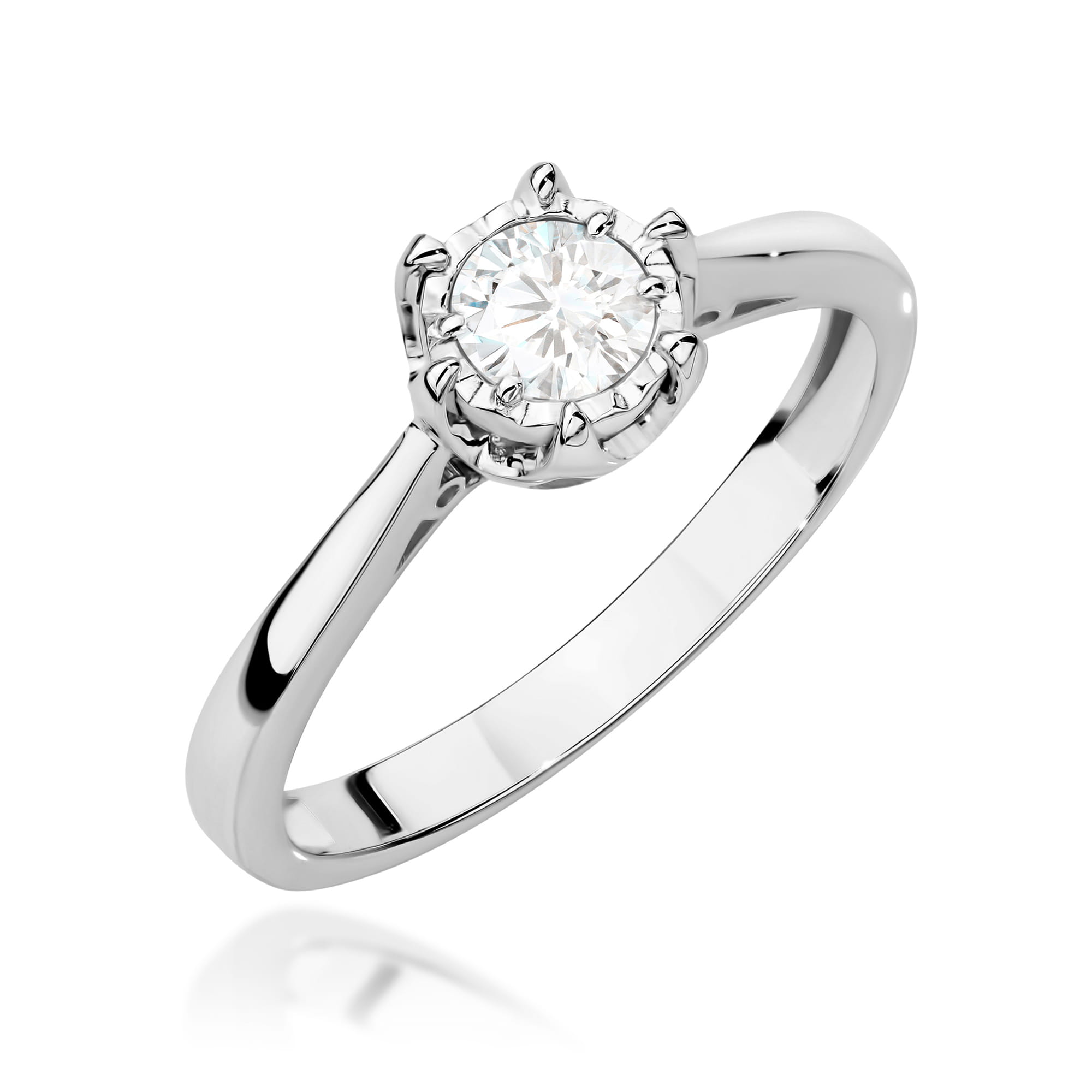 Pierścionek W0605 Diament Laboratoryjny 0,30ct białe złoto