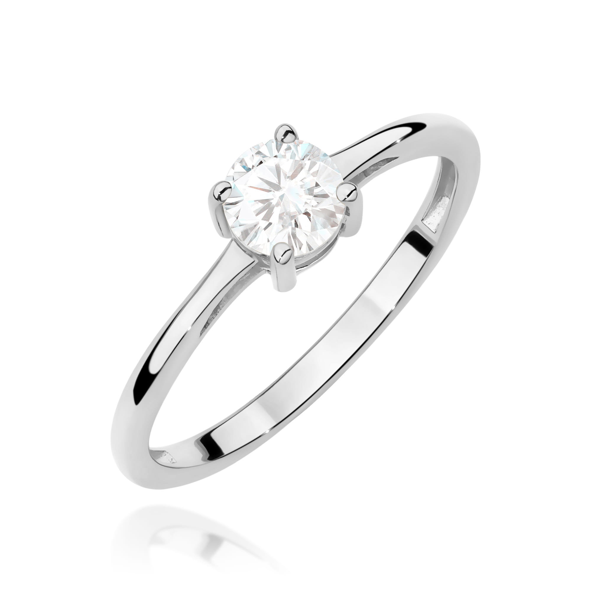 Pierścionek W0656 Diament Laboratoryjny 0,50ct białe złoto