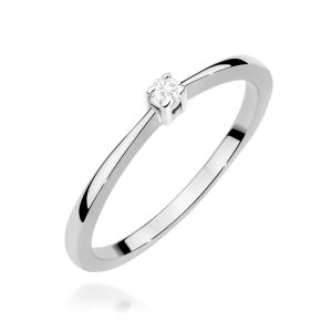 Pierścionek W0670 Diament 0,05ct białe złoto