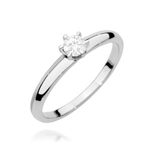 Pierścionek W0679 Diament 0,25ct białe złoto