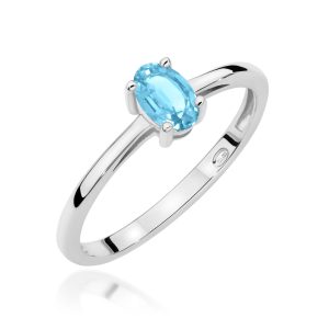 Pierścionek W0685 Topaz Swiss 0,50ct białe złoto