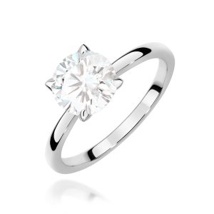 Pierścionek W0687 Diament Laboratoryjny 1,50ct białe złoto