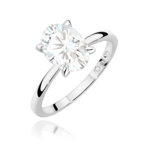 Pierścionek W0688 Diament Laboratoryjny 1,50ct białe złoto