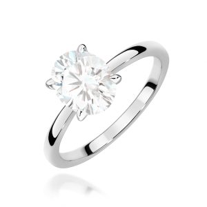 Pierścionek W0688 Diament Laboratoryjny 1,00ct białe złoto