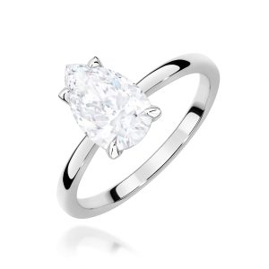 Pierścionek W0689 Diament Laboratoryjny 1,00ct białe złoto