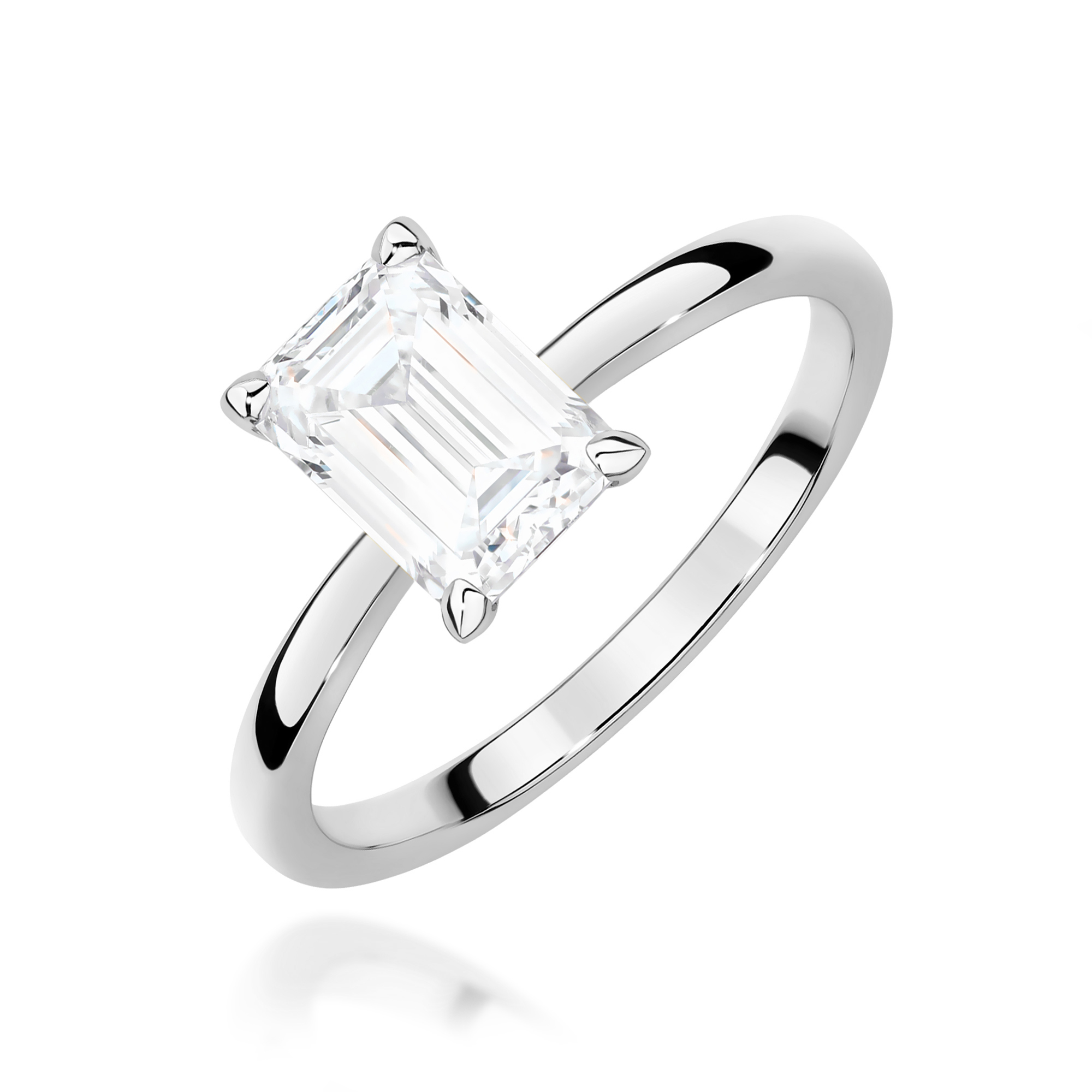 Pierścionek W0691 Diament Laboratoryjny 1,00ct białe złoto
