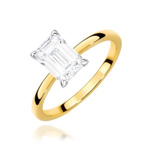 Pierścionek W0691 Diament Laboratoryjny 1,00ct żółte złoto