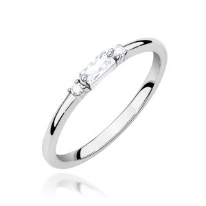 Pierścionek W0714 Diament 0,13ct białe złoto