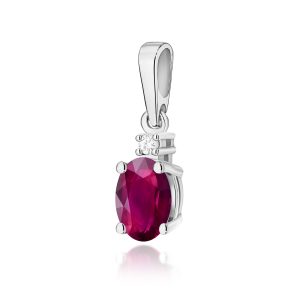 Zawieszka Z0001 Rodolit 0,50ct białe złoto