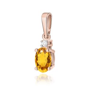 Zawieszka Z0001 Cytryn 0,60ct różowe złoto
