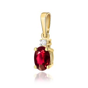 Zawieszka Z0001 Rubin 0,60ct żółte złoto