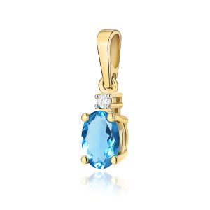 Zawieszka Z0001 Topaz Swiss 0,50ct żółte złoto