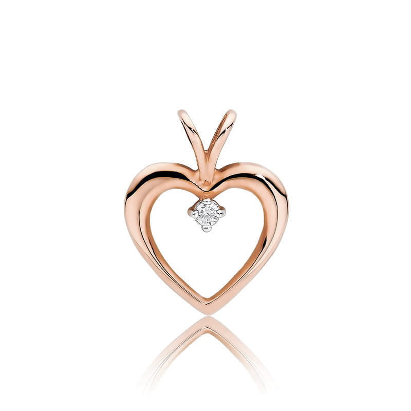 Zawieszka Z0009 Diament 0,04ct różowe złoto