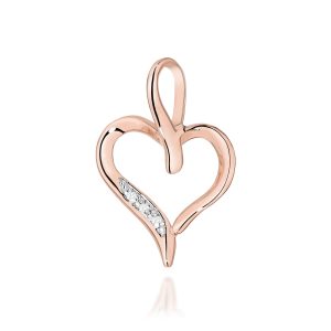 Zawieszka Z0011 z diamentami różowe złoto