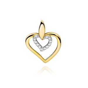 Zawieszka Z0016 z diamentami żółte złoto