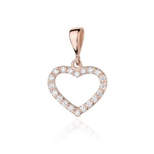 Zawieszka Z0019 z diamentami różowe złoto