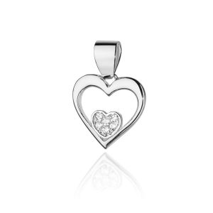 Zawieszka Z0022 z diamentami białe złoto