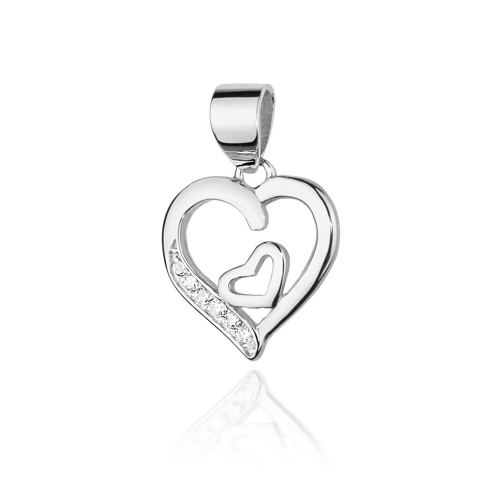 Zawieszka Z0024 z diamentami białe złoto