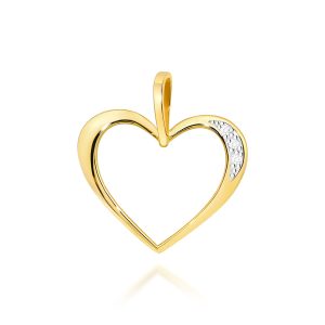 Zawieszka Z0030 z diamentami żółte złoto