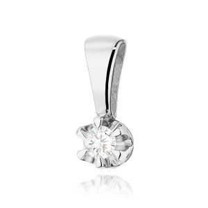 Zawieszka Z0032 Diament 0,08ct białe złoto