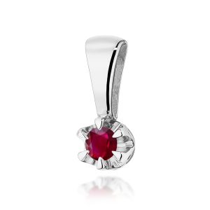 Zawieszka Z0032 Rubin 0,15ct białe złoto