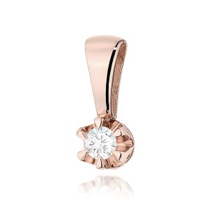 Zawieszka Z0032 Diament 0,08ct różowe złoto
