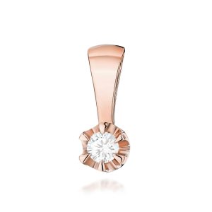 Zawieszka Z0032 Diament Laboratoryjny 0,10ct różowe złoto