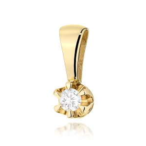 Zawieszka Z0032 Diament 0,08ct żółte złoto
