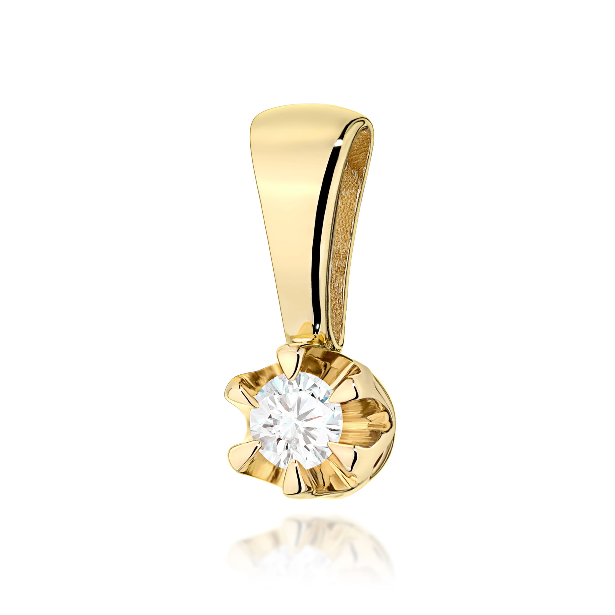 Zawieszka Z0032 Diament 0,10ct żółte złoto