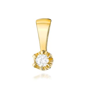 Zawieszka Z0032 Diament Laboratoryjny 0,10ct żółte złoto
