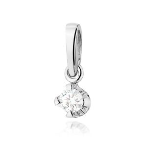 Zawieszka Z0034 Diament 0,08ct białe złoto
