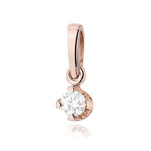 Zawieszka Z0034 Diament 0,10ct różowe złoto