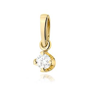 Zawieszka Z0034 Diament 0,10ct żółte złoto