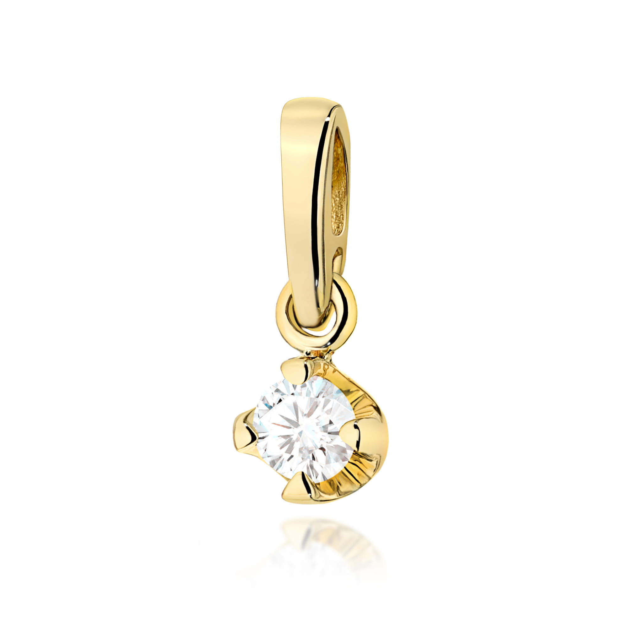 Zawieszka Z0034 Diament 0,10ct żółte złoto