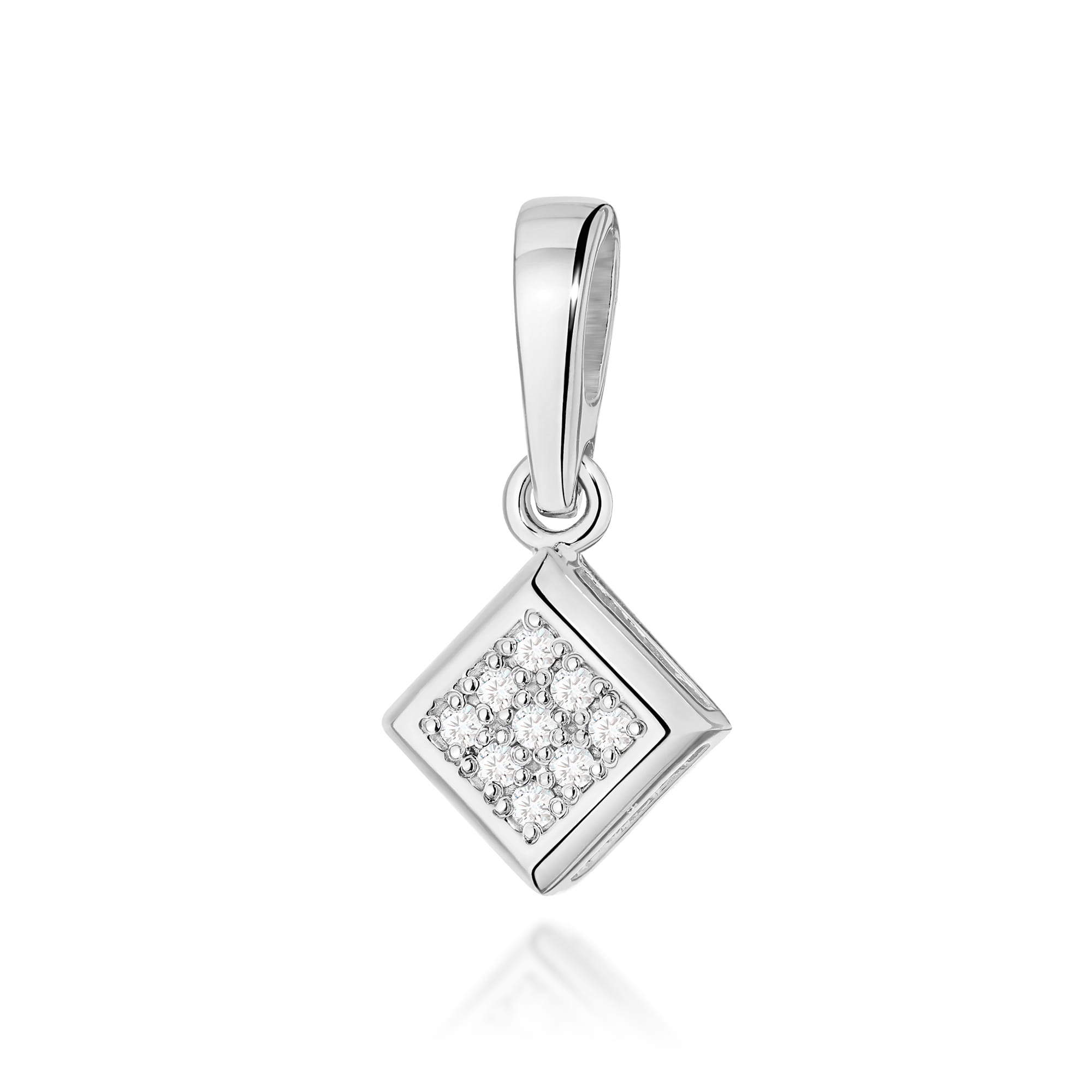 Zawieszka Z0036 z diamentami białe złoto
