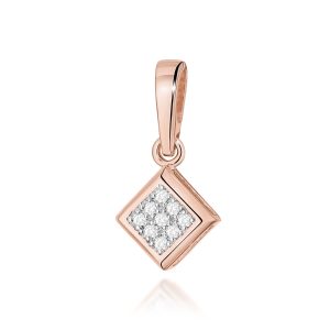 Zawieszka Z0036 z diamentami różowe złoto