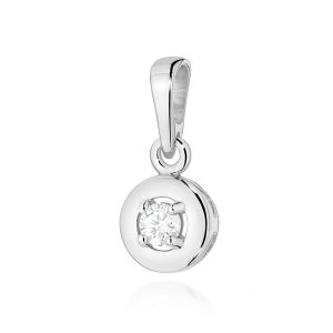 Zawieszka Z0045 Diament 0,10ct białe złoto