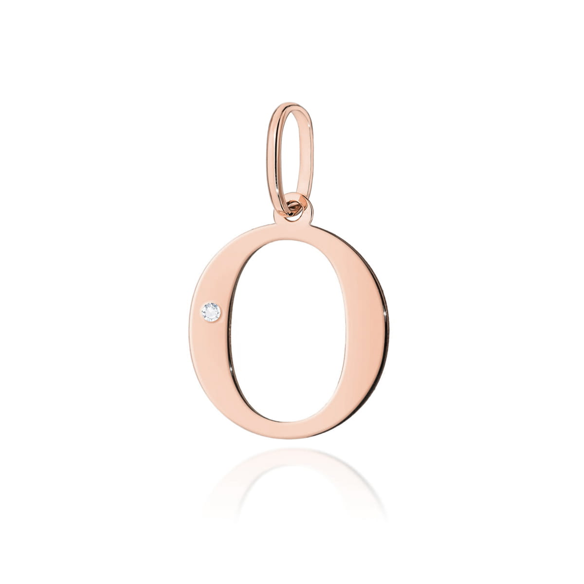 Zawieszka Z0069 Diament 0,005ct - litera O - różowe złoto